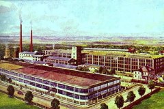 Tovární komplex do dnešních dnů znám jako Schoeller. Jižní starší blok budován v r. 1900
