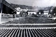 Pod chladicí trubky a nad ně se v roce 1955 spotřebovalo 360 metrů krychlových betonu. Hokejový stadion vymyslel Josef Šatný, vedoucí stavebního oddělení chemičky. Zaměstnávalo 900 lidí. Do roku 1971 přibyly na stadionu tribuny, střecha a od té doby se s ním skoro nehýbalo. Vyrostly ale třeba VIP boxy, fitness centrum, noblesní restaurace. Při rekonstrukci v roce 2004 se vyměnilo chlazení pod ledovou plochou nebo mantinely