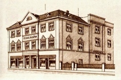Budova bývalé české záložny čp. 686 kde byly 60. letech prostory hlavní knihovny