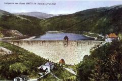 Mostecká přehrad po dokončení.Cca 1920.