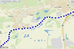 Mapka úseku Litvínov - Horní Jiřetín